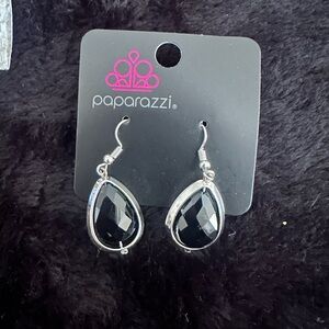 Paparazzi Black and Silver Dangle Earrings